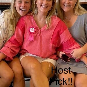 Free People Pink Long sleeve top